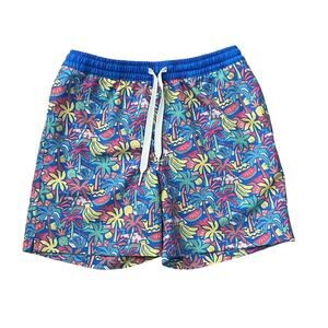 Chubbies Boys Multicolor Printed Swim Trunks Youth Size Small 8/9